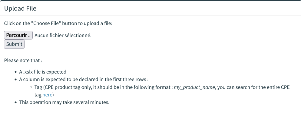 Excel example